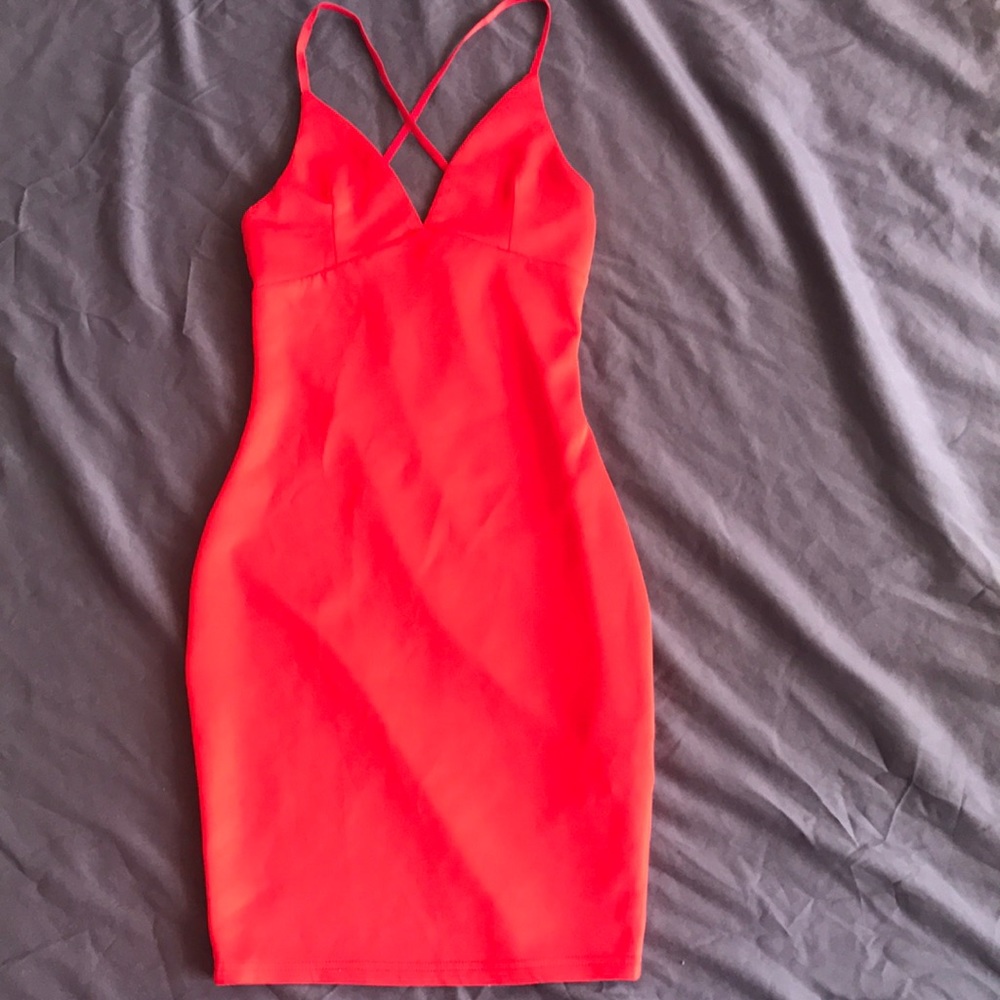 red cocktail dress